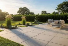 کفپوش بتنی در محوطه‌سازی راهنمای کامل انواع، اجرا و طراحی