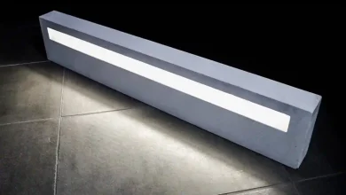 جدول بتنی با نورپردازی داخلی