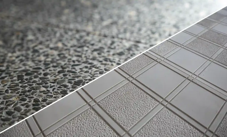 مقایسه واش بتن و موزاییک پلیمری